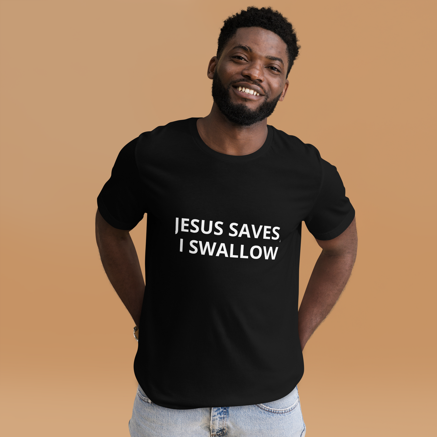 JESUS SAVES, I SWALLOW TEE