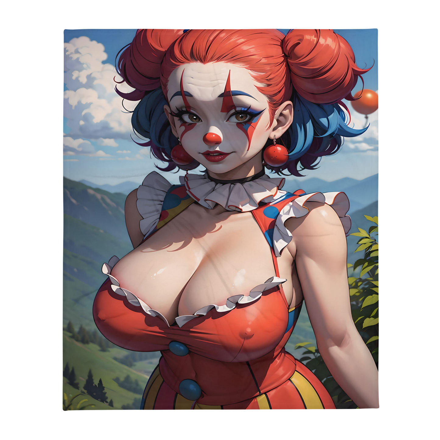Clown Girl Throw Blanket 50X60