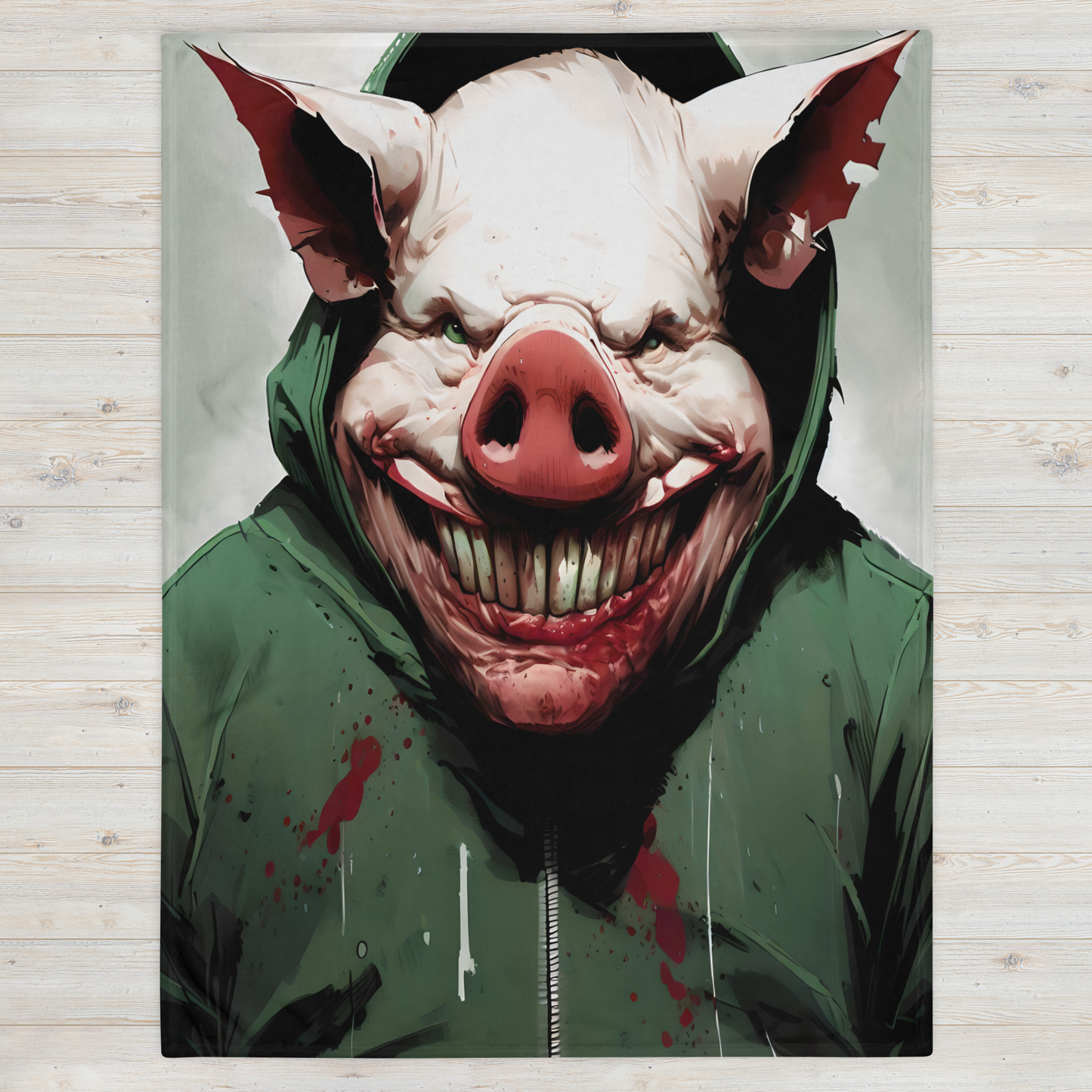 Bloody Pig Throw Blanket 60X80