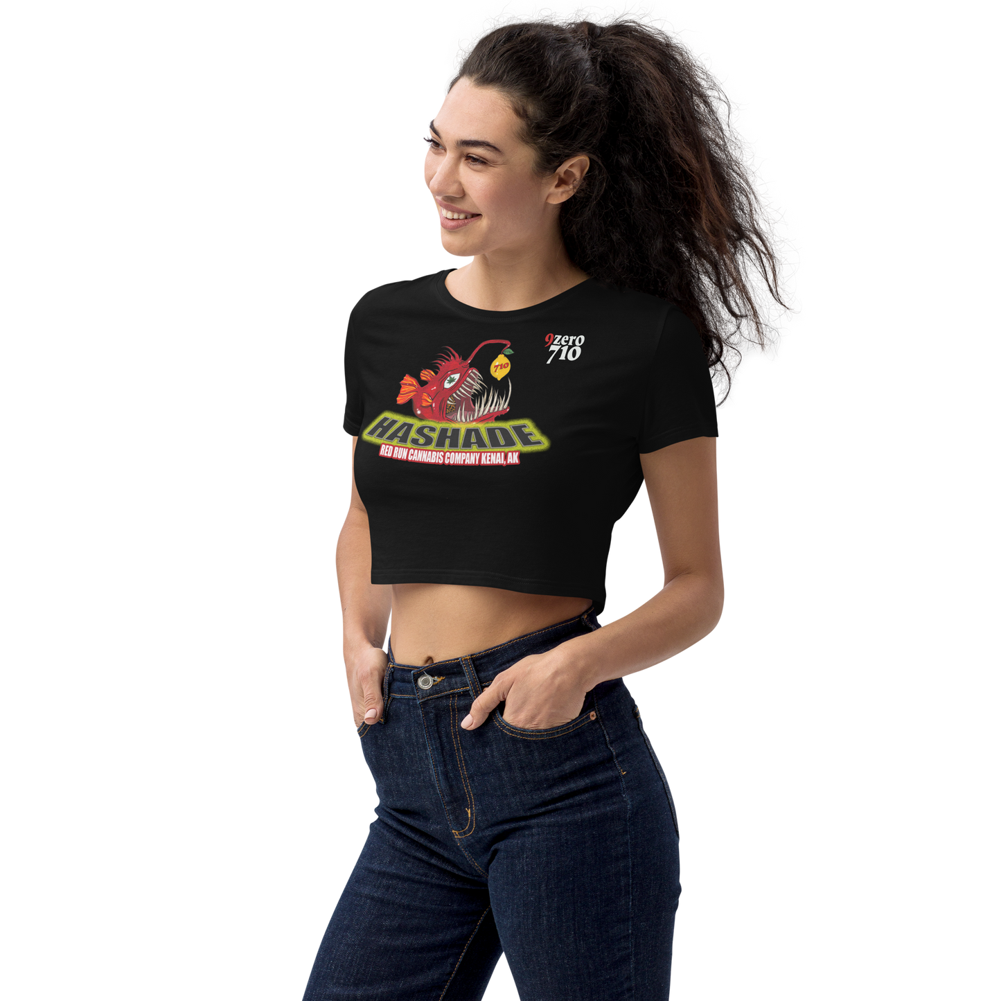 Organic Crop Top Angler Fish