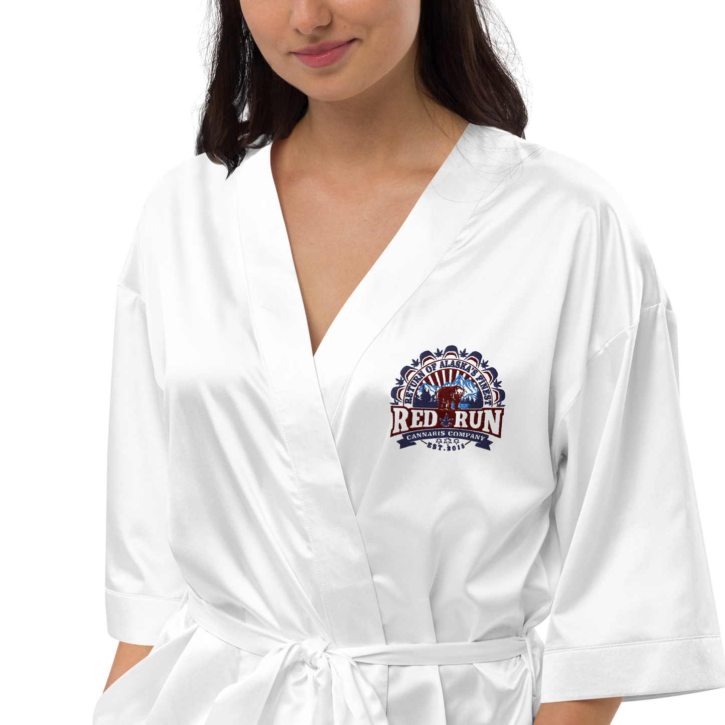 RedRun Branded Satin robe
