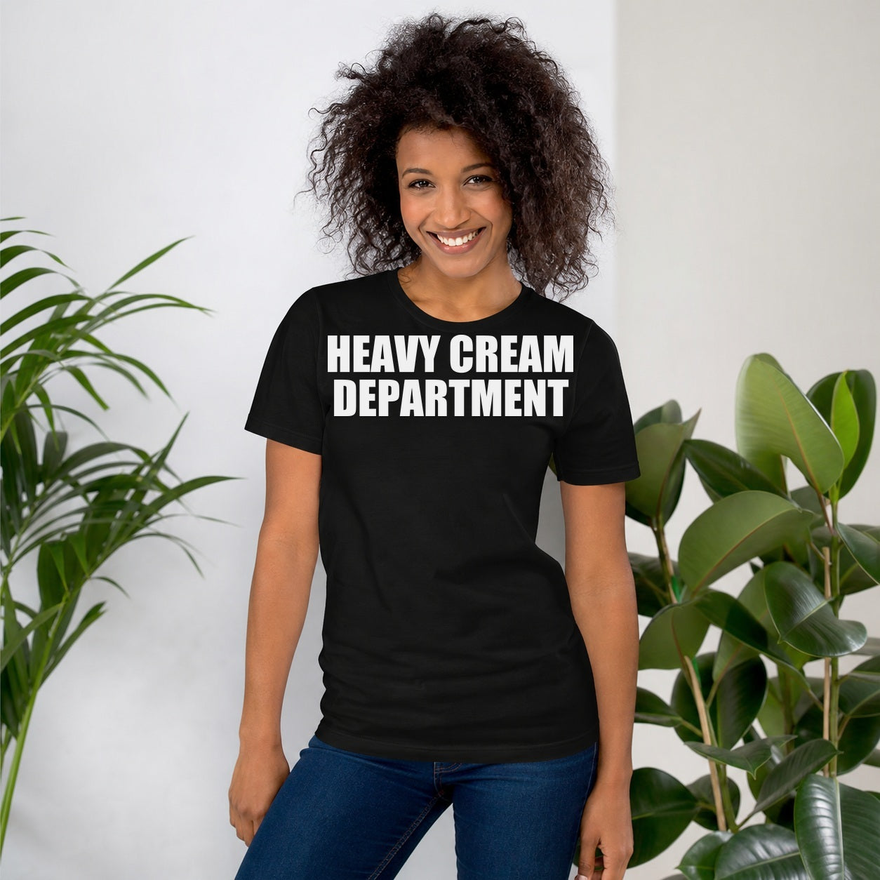 HEAVY CREAM DEPARTMENT TEE model mockup