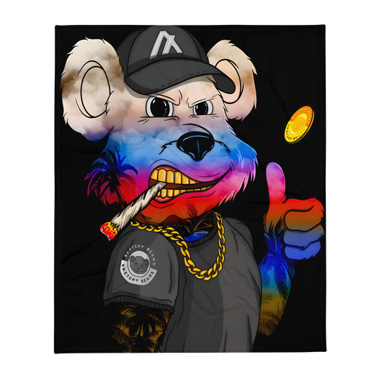 Sketchy-Bear 001 Throw Blanket 50X60