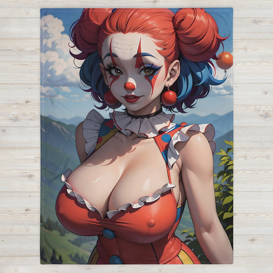 Clown Girl Throw Blanket 60X80