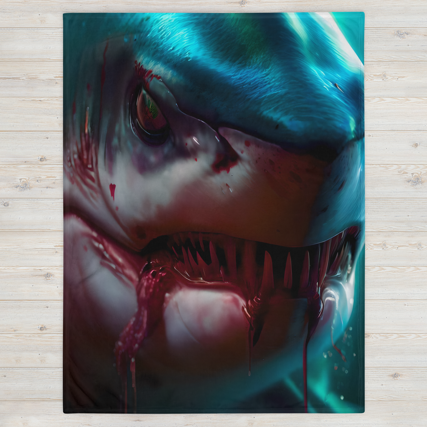 Bloody Shark Throw Blanket 60X80