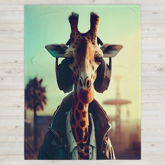 Cool Giraffe Throw Blanket 60X80