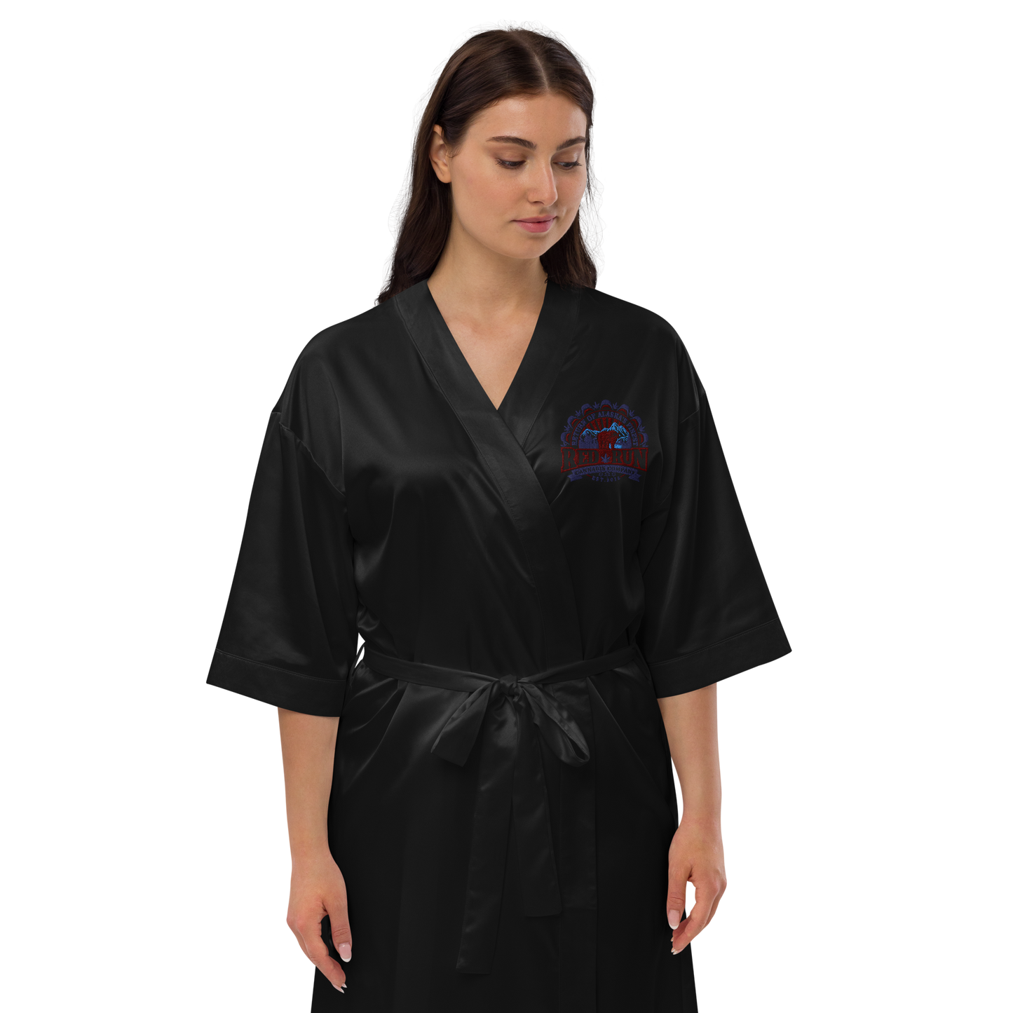 RedRun Branded Satin robe
