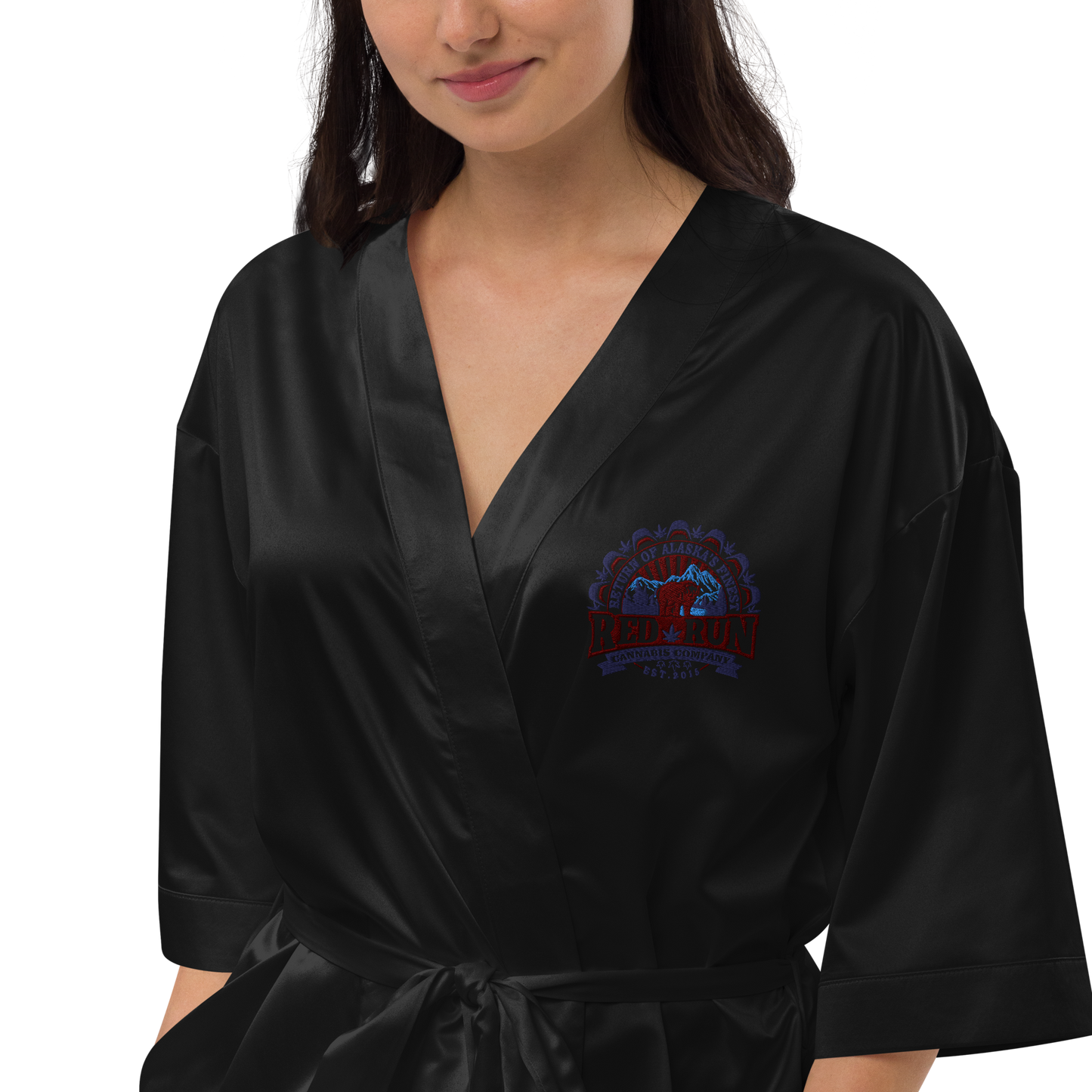RedRun Branded Satin robe