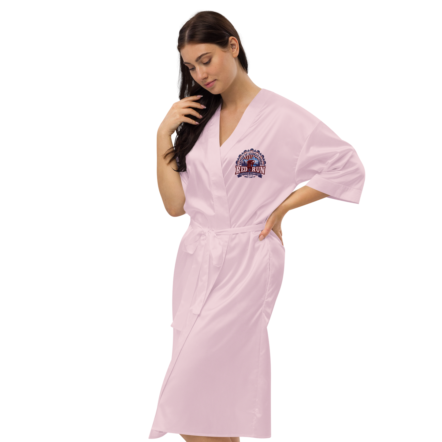 RedRun Branded Satin robe