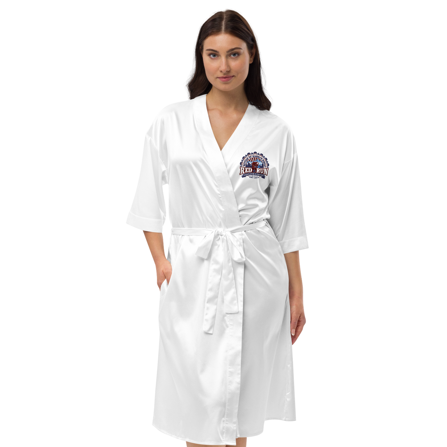 RedRun Branded Satin robe