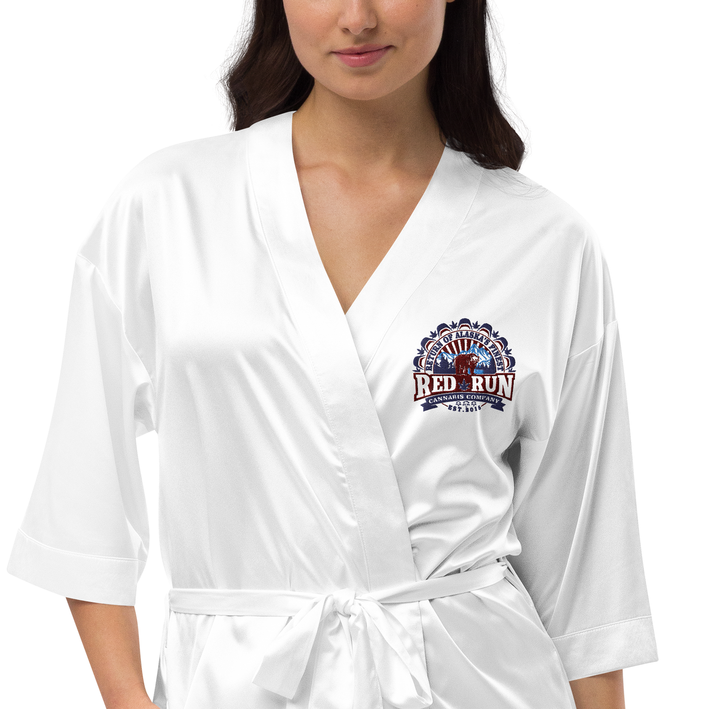 RedRun Branded Satin robe