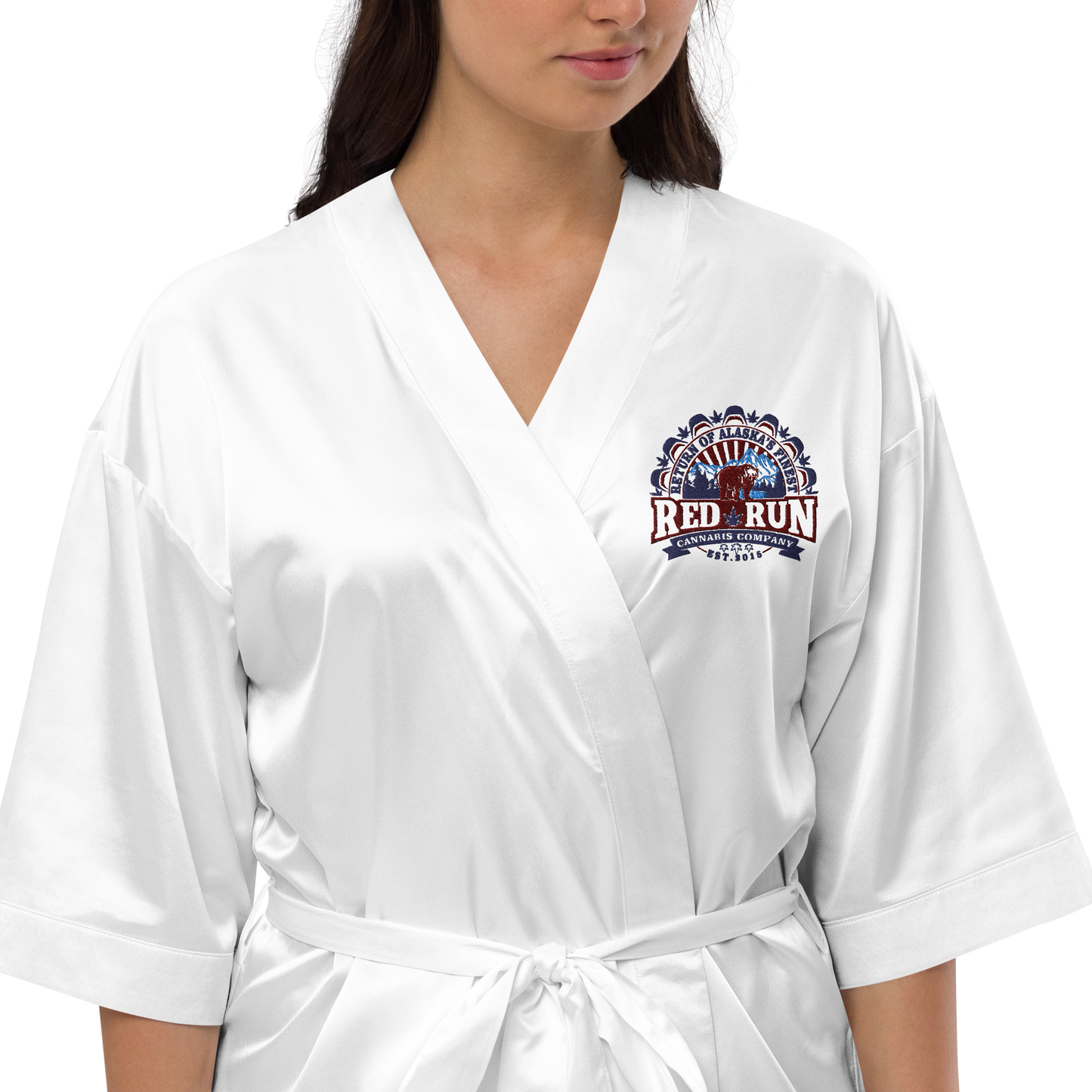 RedRun Branded Satin robe
