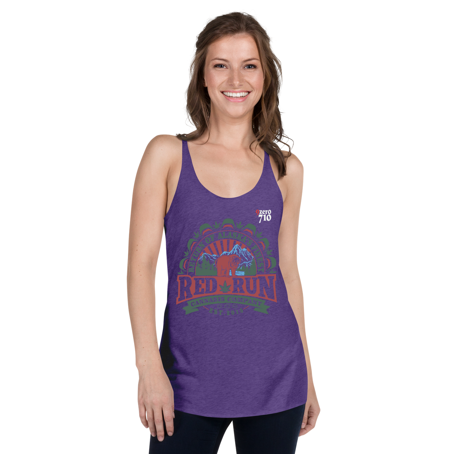 Red Run Logo Women's Racerback Tank
